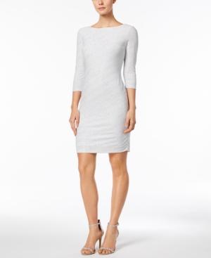 Calvin Klein Glitter-striped Sheath Dress, Regular & Petite