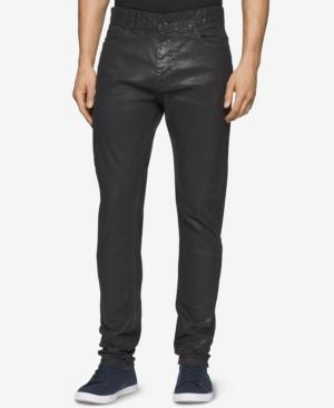 Calvin Klein Jeans Men's Slim-fit Coated Black Jeans