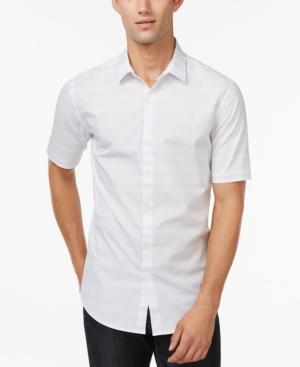Alfani Big And Tall Horizontal Tonal Striped Shirt, Only At Macy's
