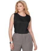 Kasper Plus Size Sleeveless Suiting Top