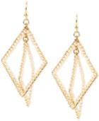M. Haskell For Inc International Concepts Gold-tone Imitation Pearl Geometric Orbital Drop Earrings, Only At Macy's