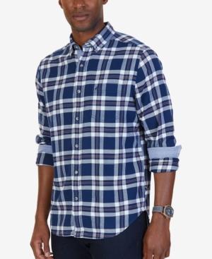 Nautica Men's Classic-fit Royal Plaid Flannel Shirt