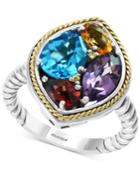 Effy Multi-gemstone Ring (4-4/8 Ct. T.w.) In Sterling Silver & 18k Gold