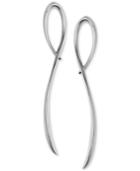 Nambe Infinity Long Loop Threader Earrings In Sterling Silver