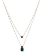 Le Vian Chocolatier Multi-gemstone (3 Ct. T.w.) And Diamond (3/8 Ct. T.w.) Layered Necklace In 14k Rose Gold