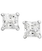 Near Colorless Princess-cut Diamond Stud Earrings In 14k White Gold (1-1/4 Ct. T.w.)