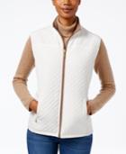 Karen Scott Reversible Fleece Vest, Only At Macy's