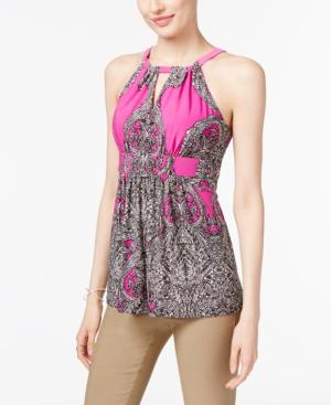 Inc International Concepts Empire-waist Halter Top, Created For Macy's