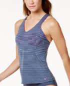 Nike Striped Racerback Tankini Top Women's Swimsuit