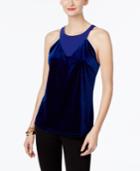 Inc International Concepts Velvet Halter Top, Only At Macy's