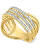 Diamond Crisscross Statement Ring (1/4 Ct. T.w.)