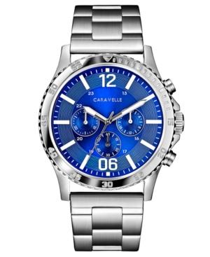 Caravelle Men's Chronograph Stainless Steel Bracelet Watch 44mm