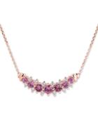 Pink Sapphire (1-1/2 Ct. T.w.) & Diamond (1/4 Ct. T.w.) 16 Collar Necklace In 14k Rose Gold
