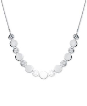 Nine West Silver-tone Multi-disc Necklace