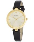 Kate Spade New York Women's Holland Black Leather Strap Watch 34mm 1yru0811