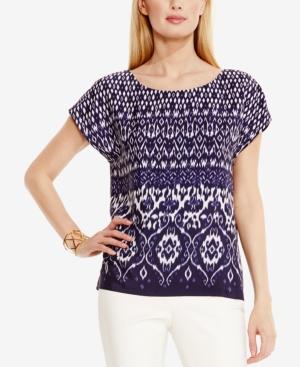 Vince Camuto Printed Short-sleeve Blouse