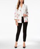 Nine West Printed Crepe Open-front Blazer, Created For Macy's