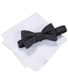 Alfani Men's Square Neat Bow Tie & Solid Pocket Square Set, Only At Macy's