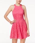 Be Bop Juniors' Lace Fit & Flare Dress