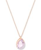 Swarovski Rose Gold-tone Pave & Pink Crystal Pendant Necklace