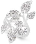 Inc International Concepts Silver-tone Pave Multi-leaf Ring, Created For Macy's