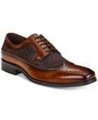 Tallia Men's Sergio Mixed-media Tweed Oxfords Men's Shoes