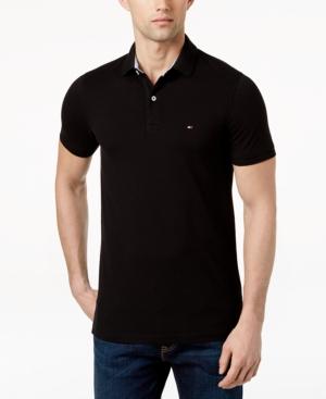 Tommy Hilfiger Men's Slim-fit Stretch Logo Polo Shirt
