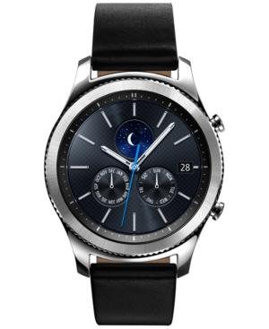 Samsung Men's Gear S3 Classic Smart Watch With 46mm Case & Black Leather Strap Sm-r770nzsaxar