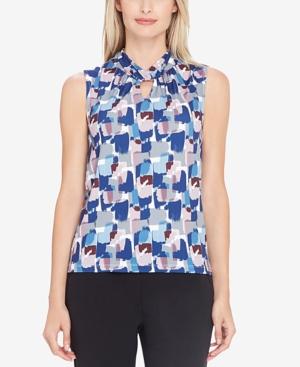 Tahari Asl Printed Twist-neck Keyhole Top, Regular & Petite