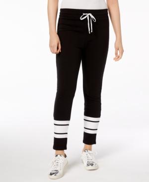 Material Girl Juniors' Striped-leg Drawstring-waist Pants, Created For Macy's