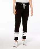 Material Girl Juniors' Striped-leg Drawstring-waist Pants, Created For Macy's