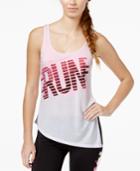 Energie Active Juniors' Run Asymmetrical-hem Graphic Tank Top