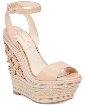 Jessica Simpson Ameka Two-piece Wedge Sandals Women's Shoes