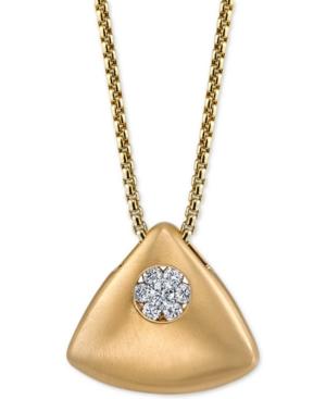 Monica Danko Diamond Cluster Triangle Pendant Necklace (1/4 Ct. T.w.) In 14k Gold