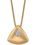 Monica Danko Diamond Cluster Triangle Pendant Necklace (1/4 Ct. T.w.) In 14k Gold