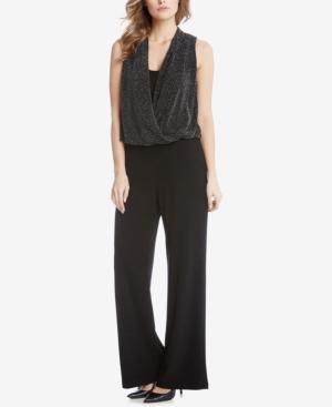 Karen Kane Metallic-knit Jumpsuit