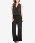Karen Kane Metallic-knit Jumpsuit