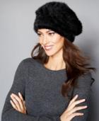 The Fur Vault Knitted Mink Beret