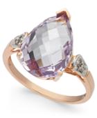 Pink Amethyst (5 Ct. T.w.) & Diamond Accent Ring In 14k Rose Gold