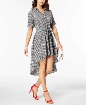 Emerald Sundae Juniors' High-low Gingham Shirtdress