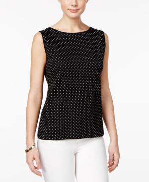 Karen Scott Dot-print Tank Top, Only At Macy's