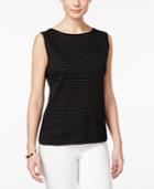 Karen Scott Dot-print Tank Top, Only At Macy's