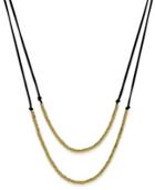 Inc International Concepts Gold-tone Imitation Suede Double Row Necklace, Only At Macy's