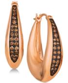 Le Vian Chocolatier Diamond Hoop Earrings (1/3 Ct. T.w.) In 14k Rose Gold