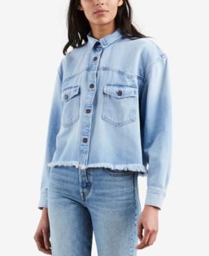 Levi's Addison Cotton Cropped Denim Shirt