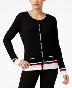 Karen Scott Striped Cardigan, Only At Macy's