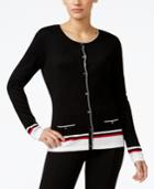 Karen Scott Striped Cardigan, Only At Macy's