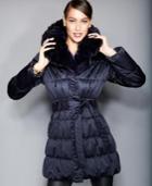 The Fur Vault Rabbit-fur-hood Puffer Parka Coat