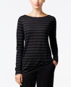 Eileen Fisher Petite Wool Striped Sweater