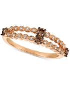 Le Vian Chocolatier Diamond Two-row Ring (3/8 Ct. T.w.) In 14k Rose Gold